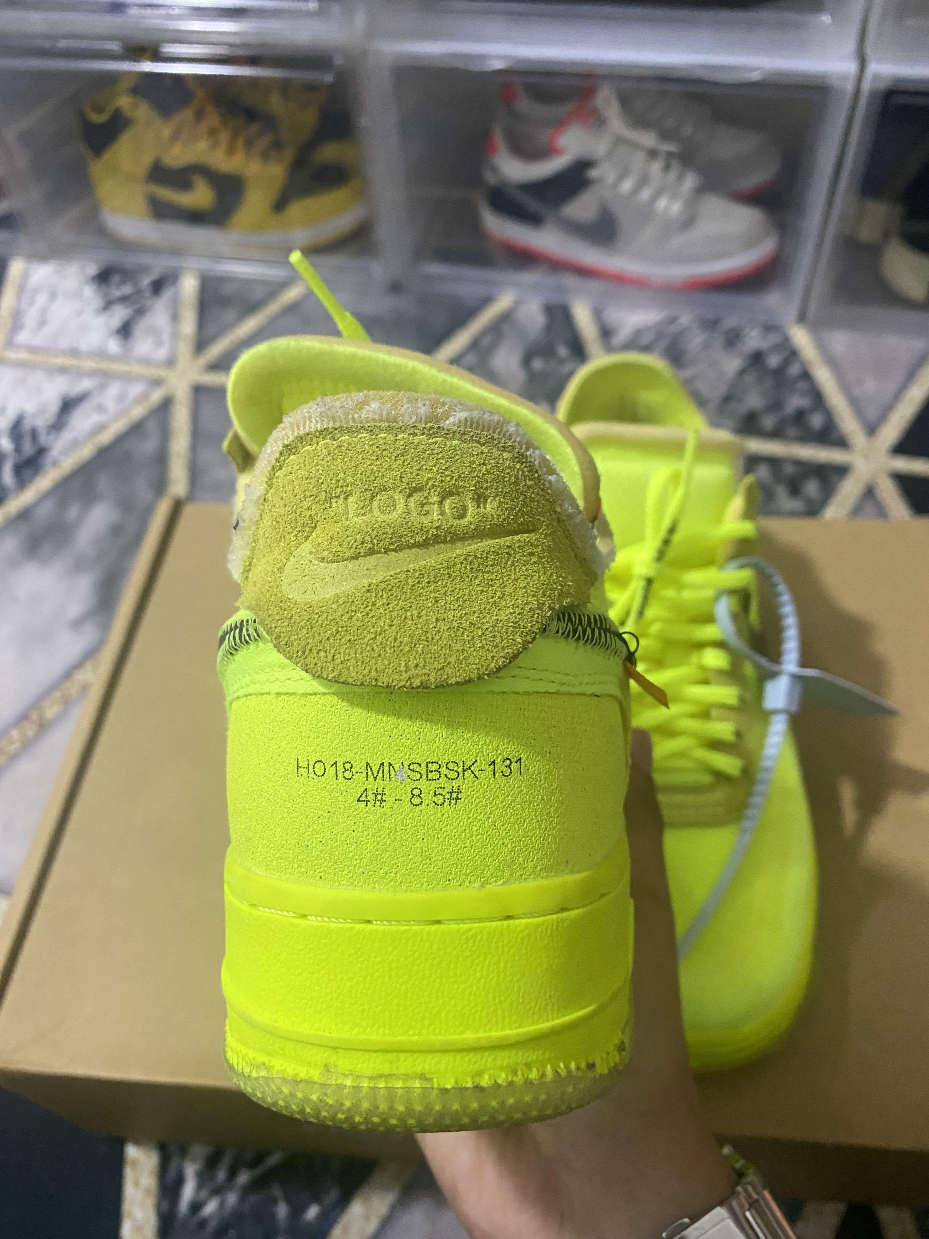 Nike air force 1 off white volt, Men's Fashion, Footwear, Sneakers ...