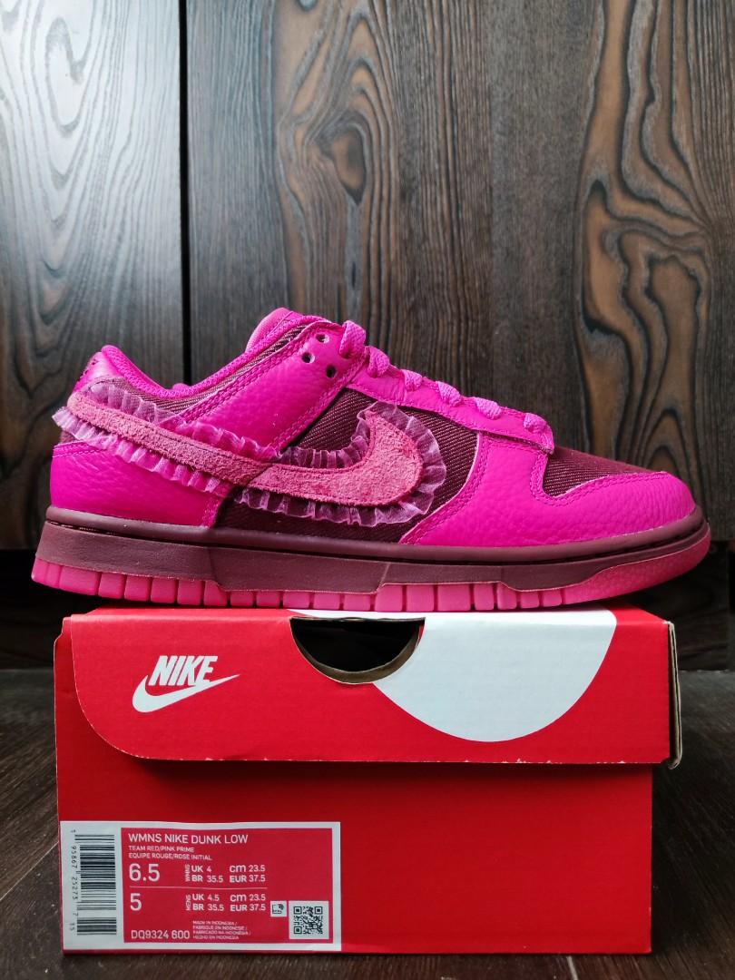 Nike Dunk Low Pink Prime Valentine's Day, Women's Fashion