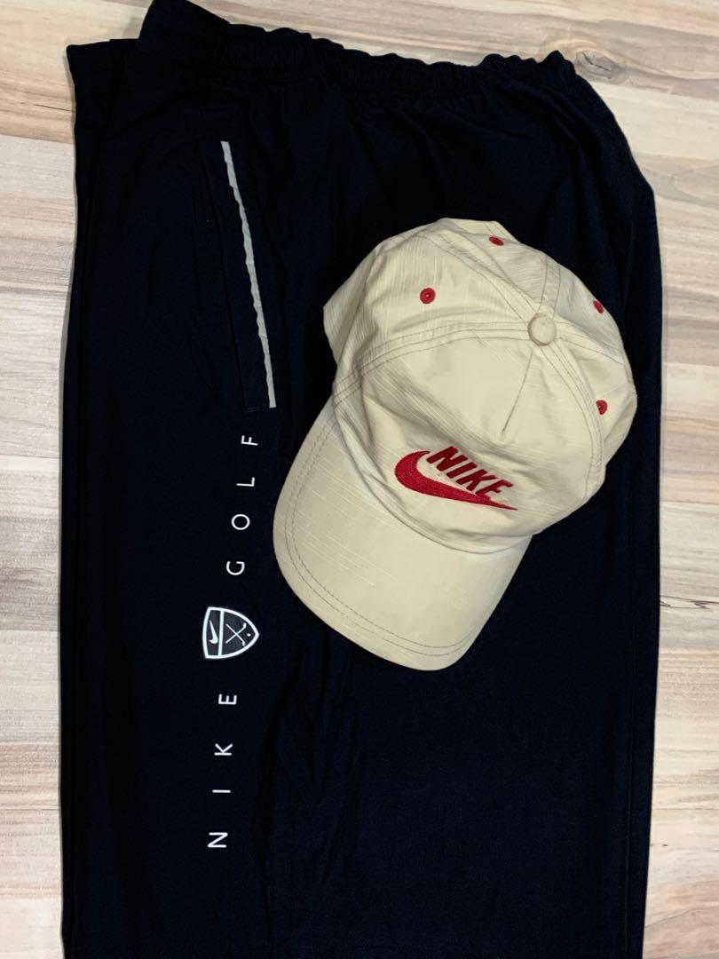 NIKE GOLF PANTS WATERPROOF BLACK COLOR FREE NIKE CAP