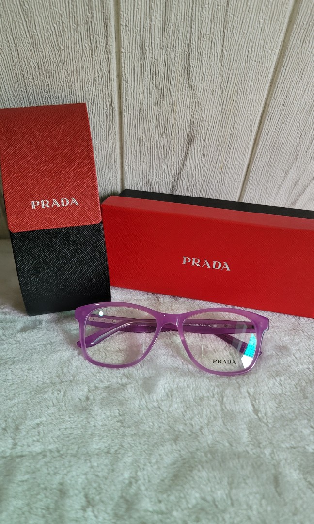 Nrw design pink prada eye glasses, Women's Fashion, Watches ...
