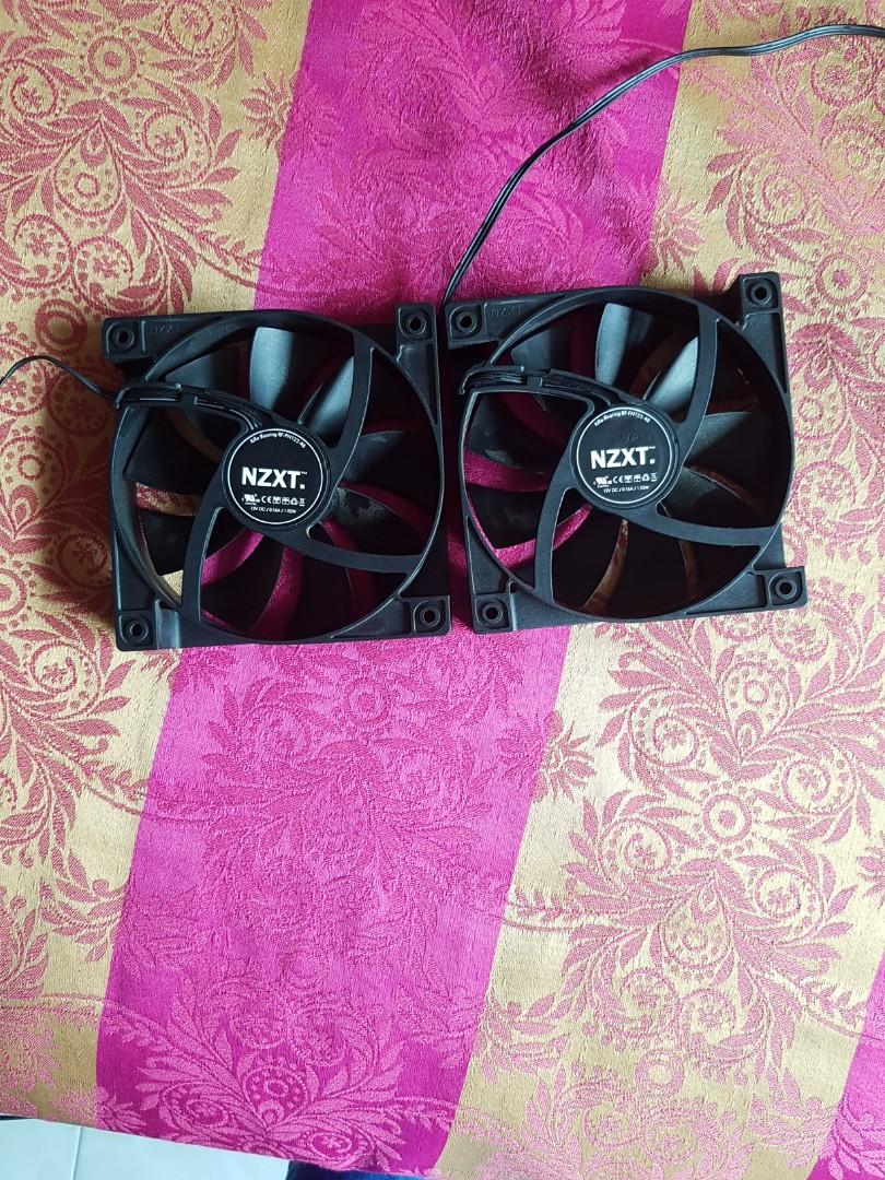 NZXT PC case fans (2×120mm, 1×140mm), Computers & Tech, Parts