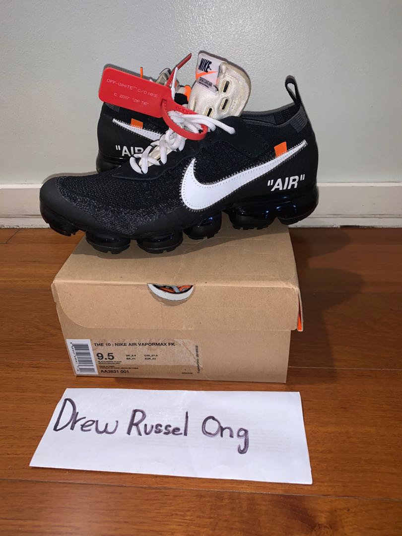 white vapormax size 9