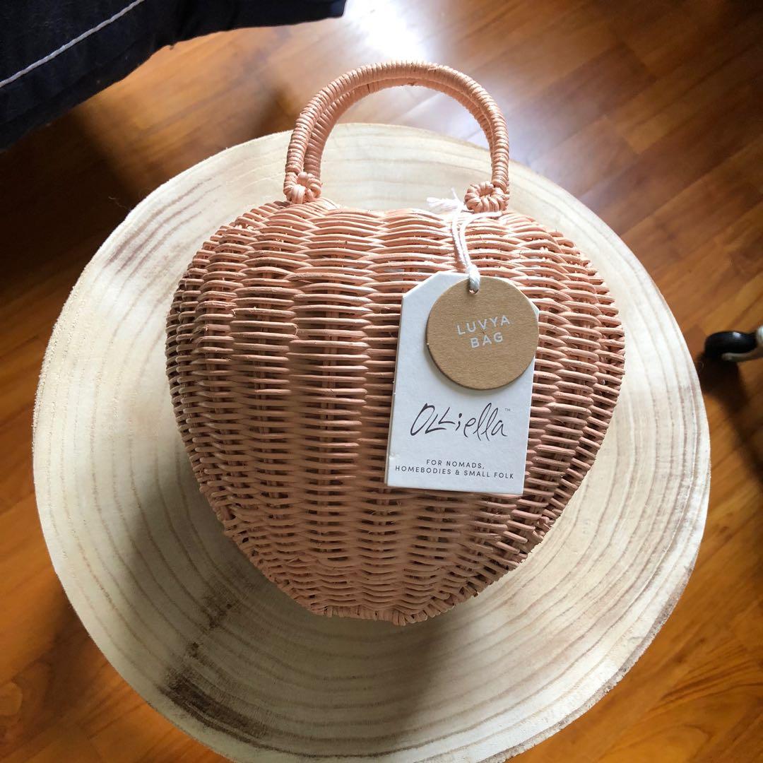 Olli Ella Luvya Heart Rattan Bag