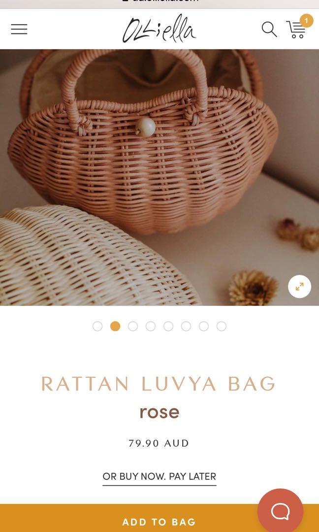 Olli Ella Luvya Heart Rattan Bag