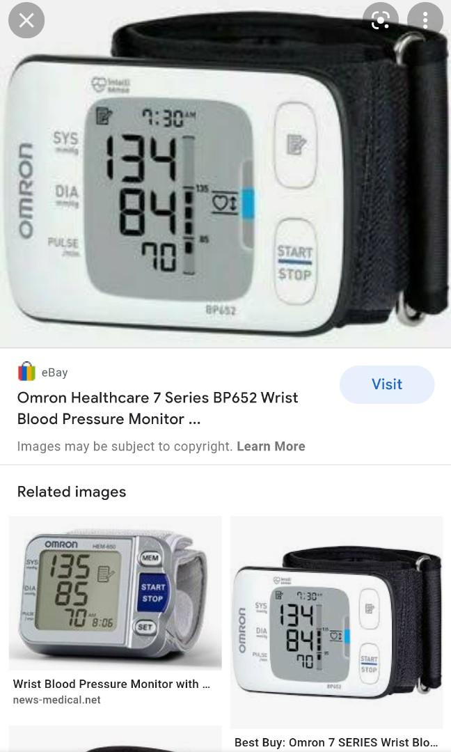 Omron 7 SERIES Wrist Blood Pressure Monitor White BP652N - Best Buy