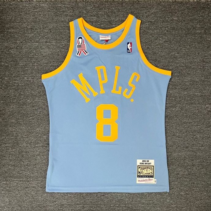 Kobe Bryant Mpls Lakers blue MItchell and Ness Jersey