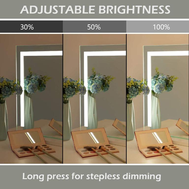 (07) OUO Hollywood Vanity Mirror, Lighted Tabletop WallMounted Makeup