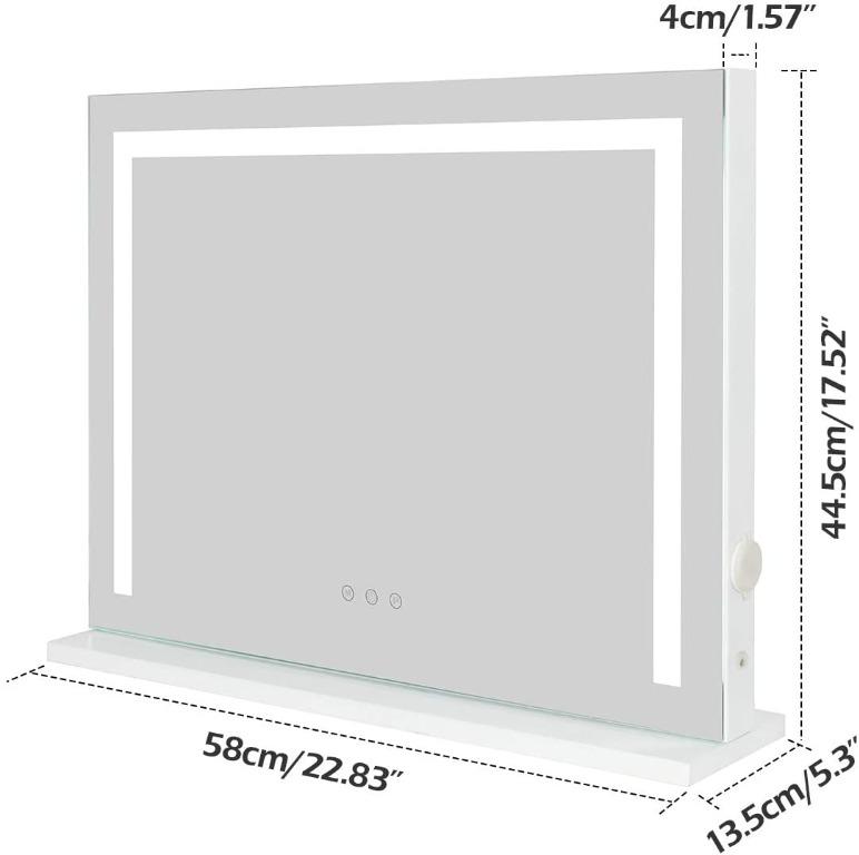 (07) OUO Hollywood Vanity Mirror, Lighted Tabletop WallMounted Makeup