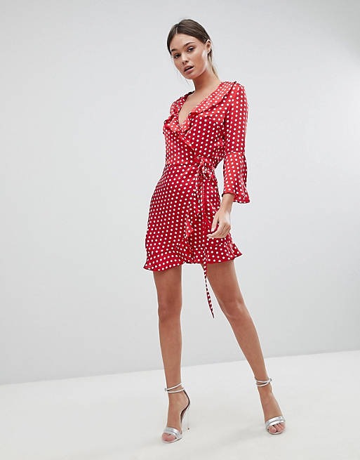 Outrageous fortune hotsell ruffle wrap dress