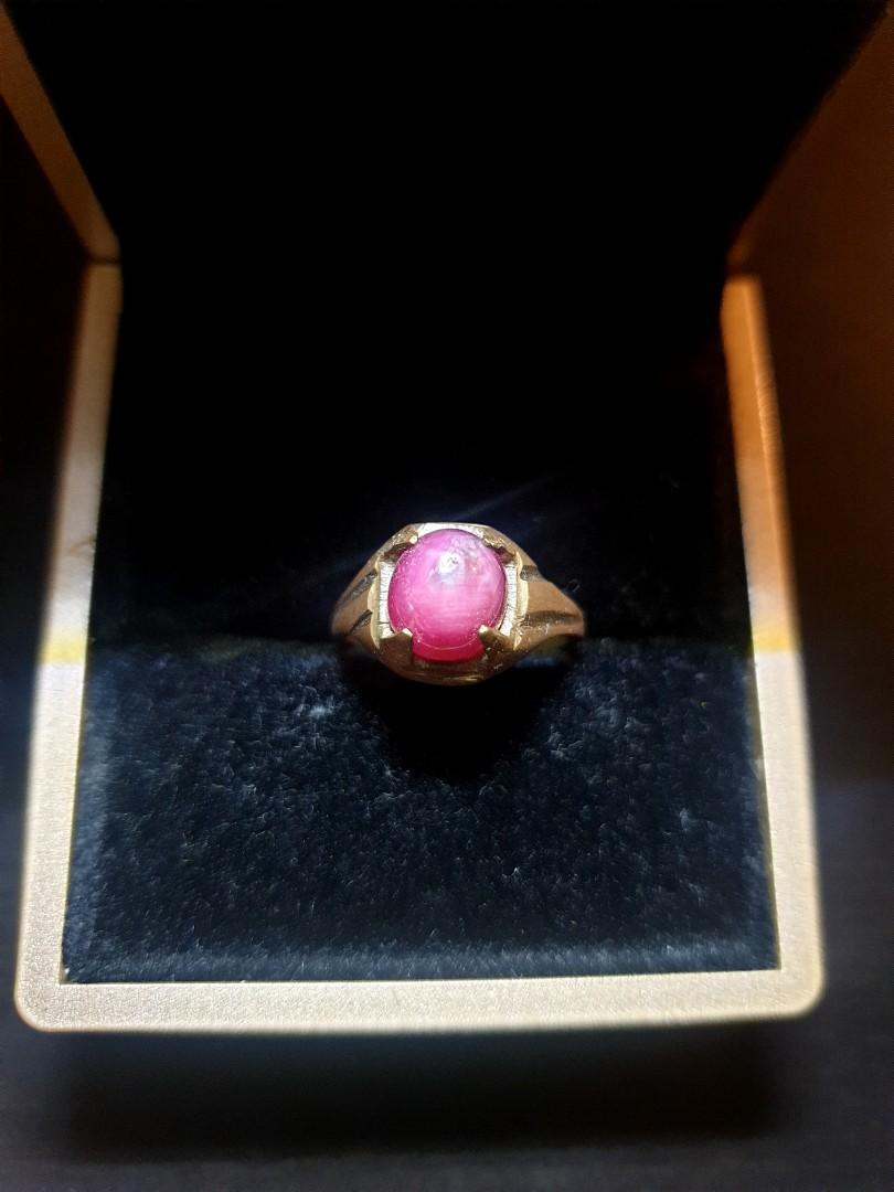 Red ruby pinky store ring