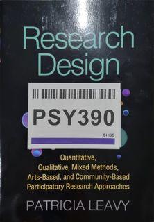 Research Design: Quantitative, Qualitative, Mixed Methods, Arts-Based, and Community-Based Participatory Research Approaches