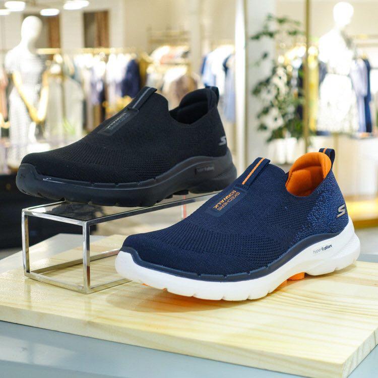 Orange skechers go walk 2 top