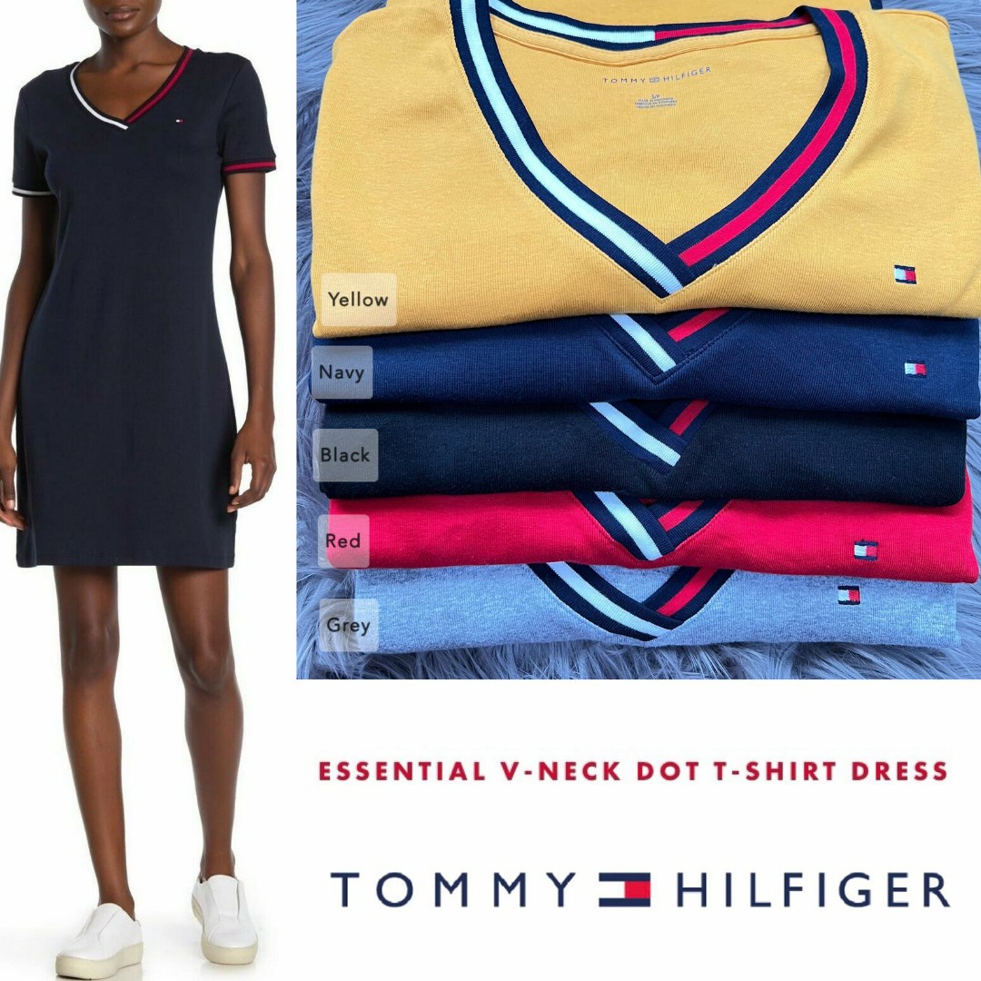 Tommy hilfiger v neck dress hotsell