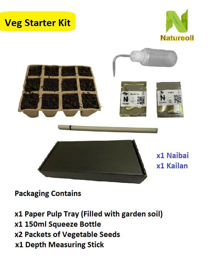 Vegetable Starter Kit (Category: Plants & Seeds) located in Singapore. Submitted by vegetableseedsnat (Listing ID 1147923740, Image 2). Description: Vegetable Starter Kit A simple kit to kick start the vegetable planting journey. Simply select the vegetable seeds of your choice. Do let me know your choice of seeds Item will be delivered to your place in approximately 3 working days. Using the measuring stick (Black line) to determine the depth to