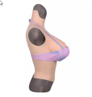 Silicone Breast Forms Back Hollowed Out C-G Cup Wearable Chest