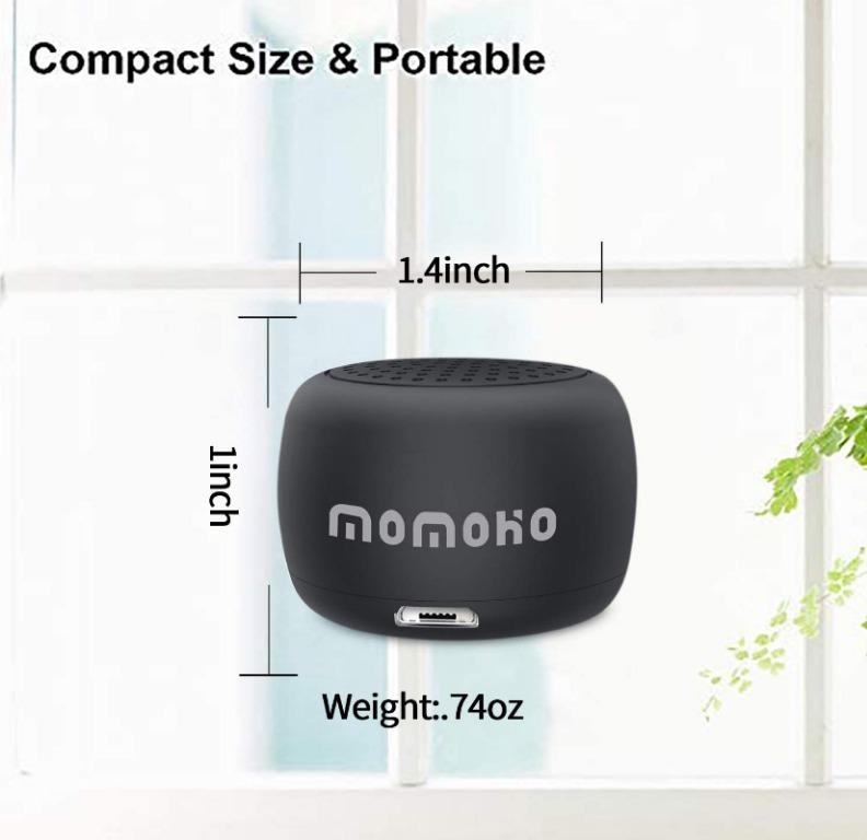 World's Smallest Bluetooth Speaker Momoho BTS0011 Wireless, Audio