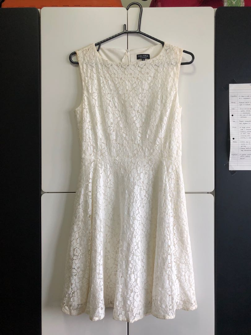 Zalora white online lace dress