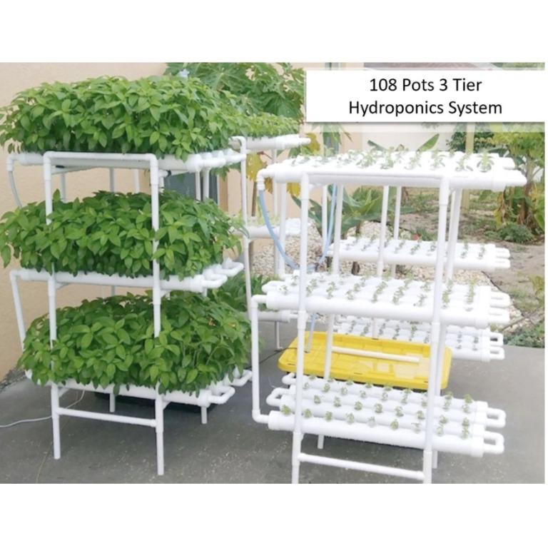 108 pot Hydroponics NFT System DIY PVC (LM1775), Furniture & Home