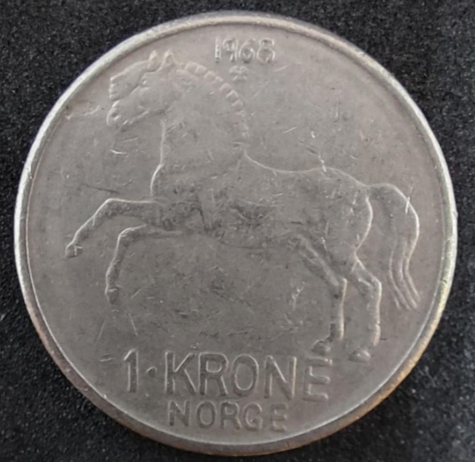1968) Norway 1 Krone (Circulation coins)/挪威1克朗(流通幣), 興趣及遊戲, 收藏品及紀念品, 錢幣-  Carousell