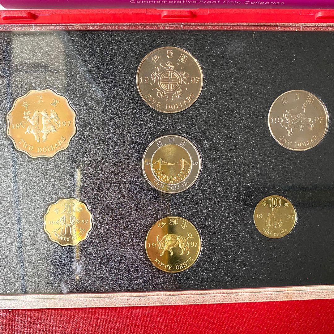 1997 Hong Kong returns China commemorative proof coin collection set