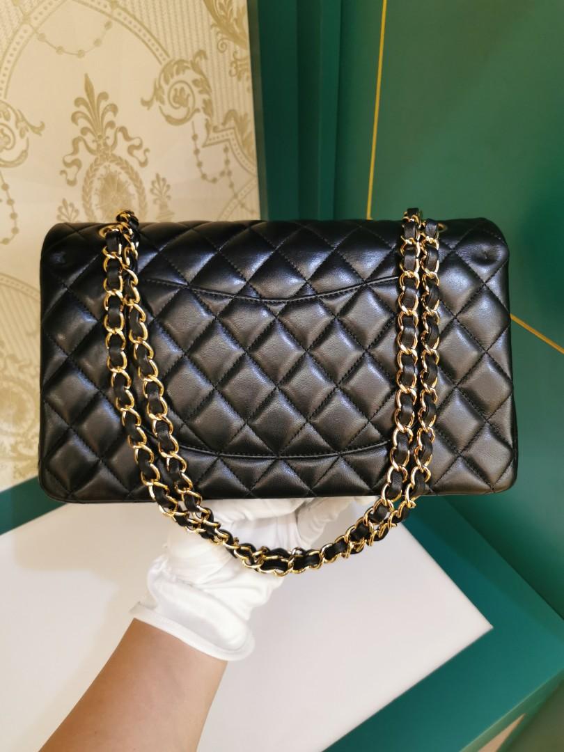 Chanel Classic Quilted Lambskin Medium Double Flap Bag With 24K Champagne  Gold-Plated Hardware