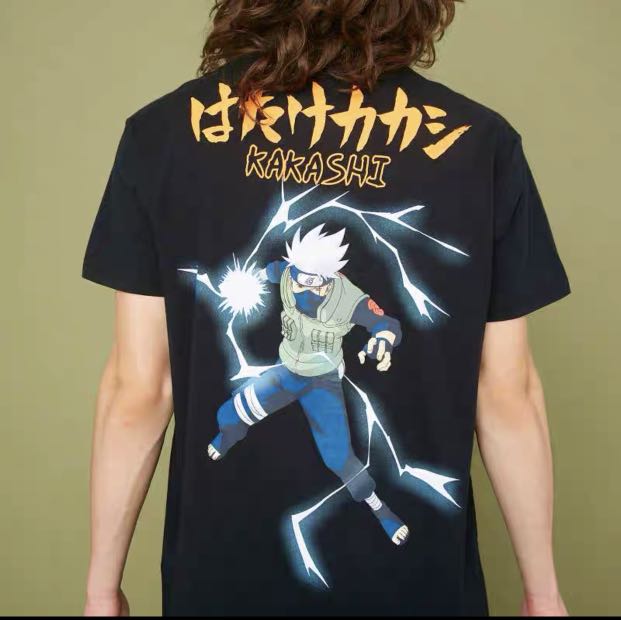 未使用品】 00s Tシャツ naruto ナルト アニメ 90s カカシ ブラウン