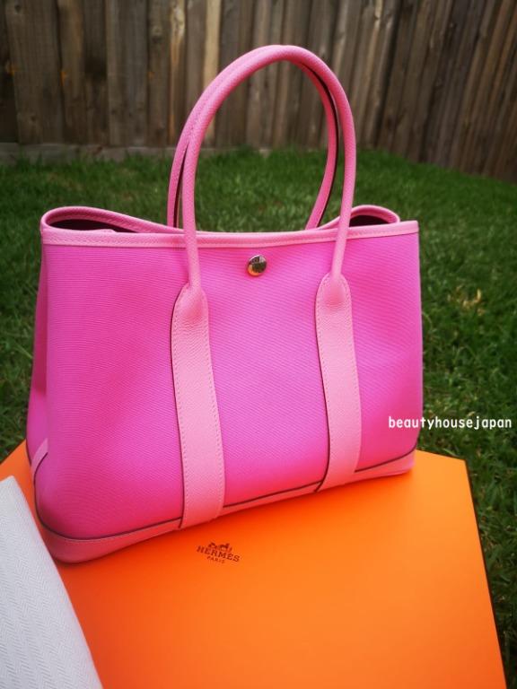 Hermès Garden Party 30 Rose Bubble Gum/Rubis/Rouge Sellier – Coco Approved  Studio