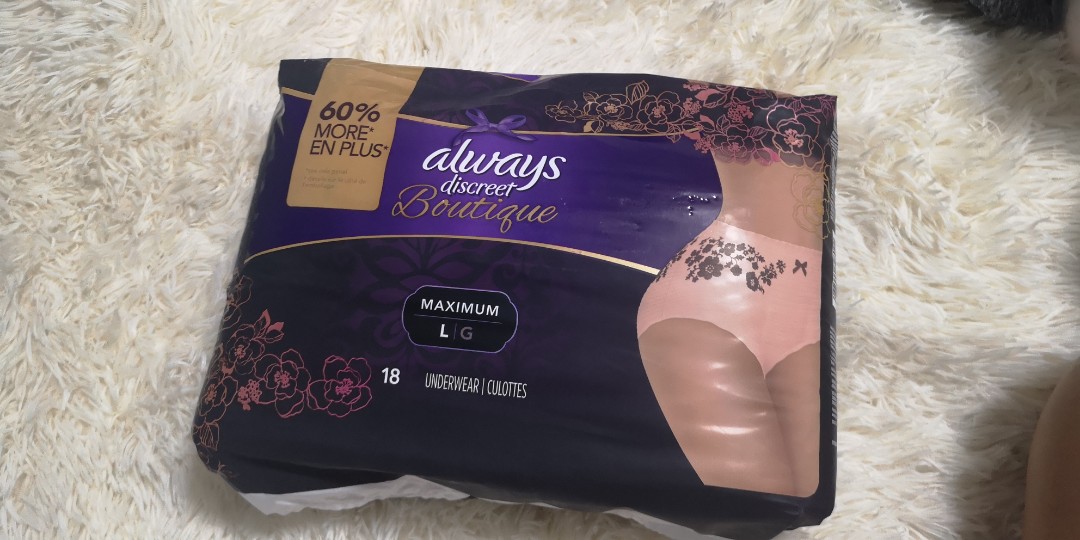 Always Discreet Boutique Depends (adult diaper), Beauty & Personal Care