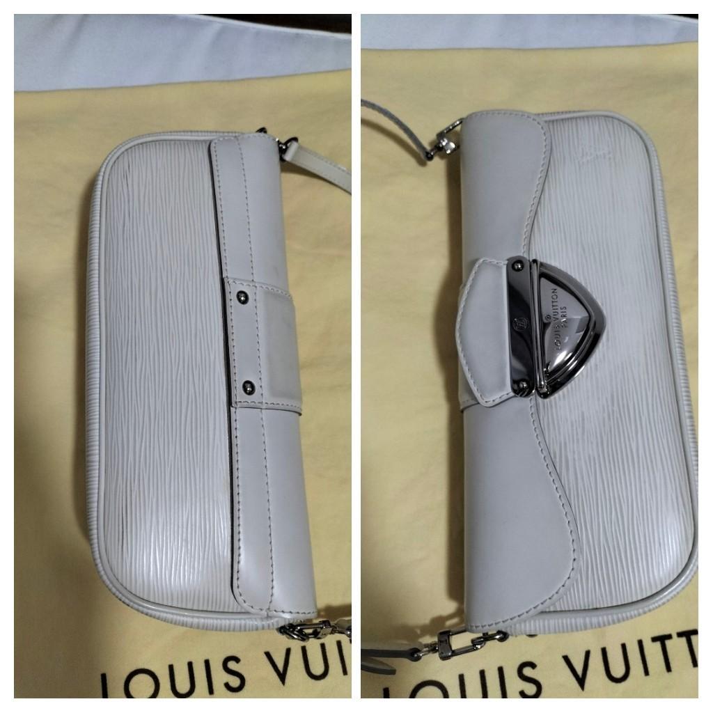 Louis Vuitton Montaigne Clutch in White Epi Leather, Luxury, Bags & Wallets  on Carousell