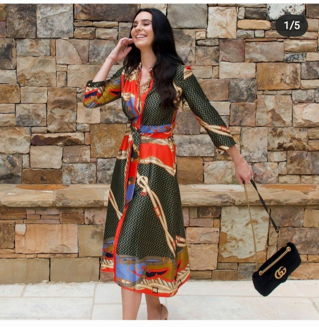 AUTHENTIC ZARA hermes style maxi dress Women s Fashion Dresses
