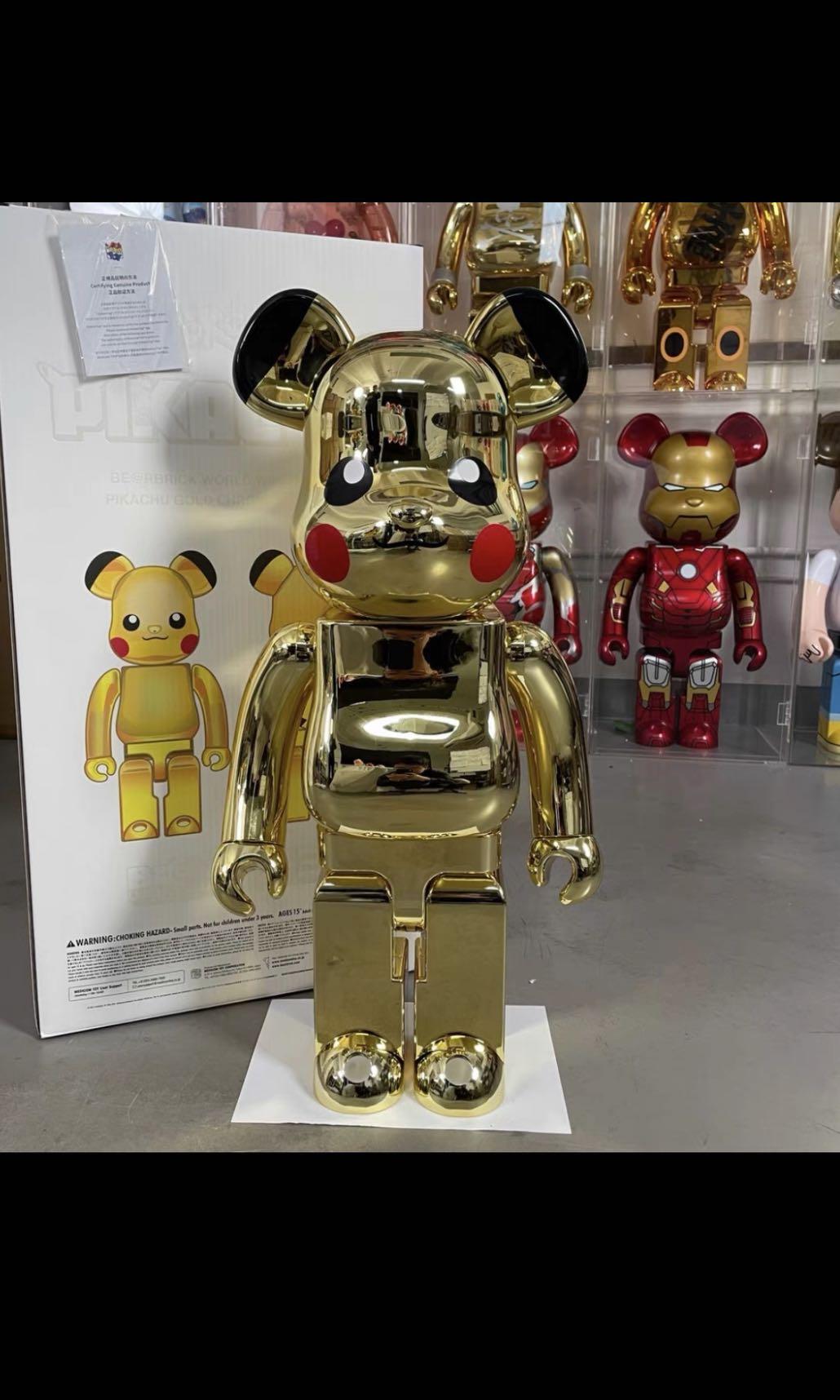 BE@RBRICK PiKachu GOLD CHROME Ver. 1000％, 興趣及遊戲, 玩具& 遊戲