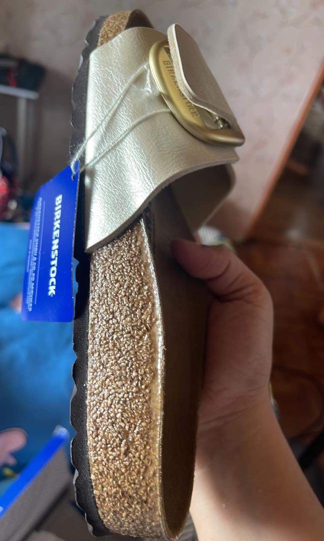 Birkenstock madrid big best sale buckle graceful pearl white