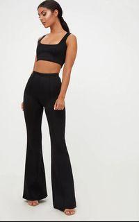 Black Flare stretchy pants leggings