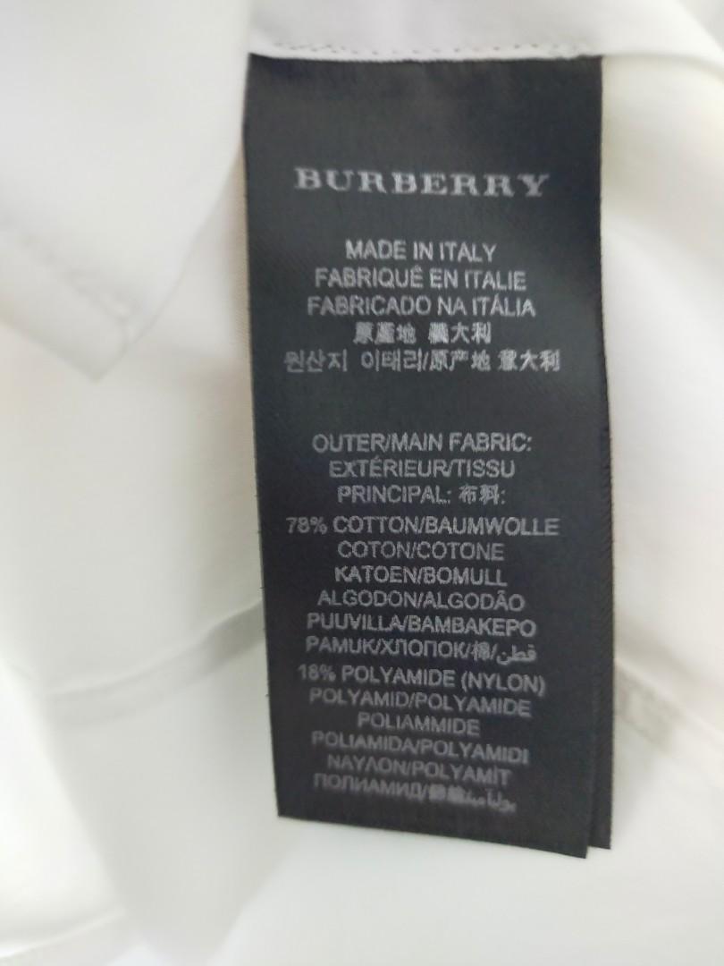 Genuine Burberry Woman Stylish White Shirt Office Wear Slim Fit Long Sleeves Button Down Shirt. Free Burberry hanging Garment Bag. Made in Italy