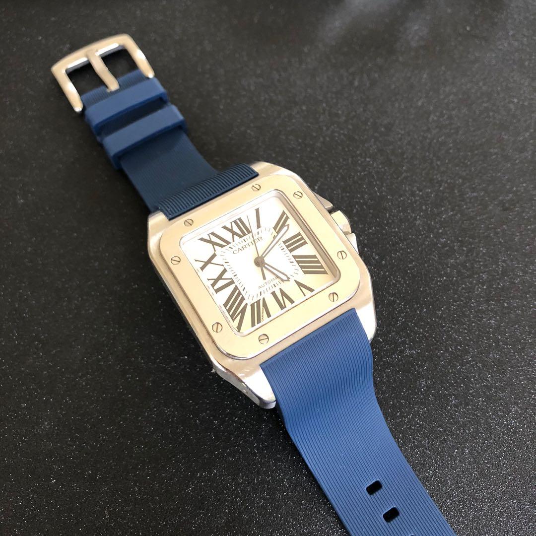 Cartier santos rubber strap top