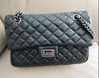 Leather chain strap bag