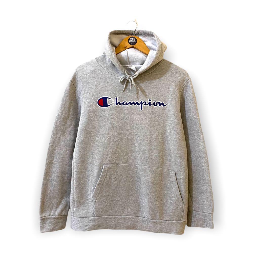 Champion hoodie deals stitched logo