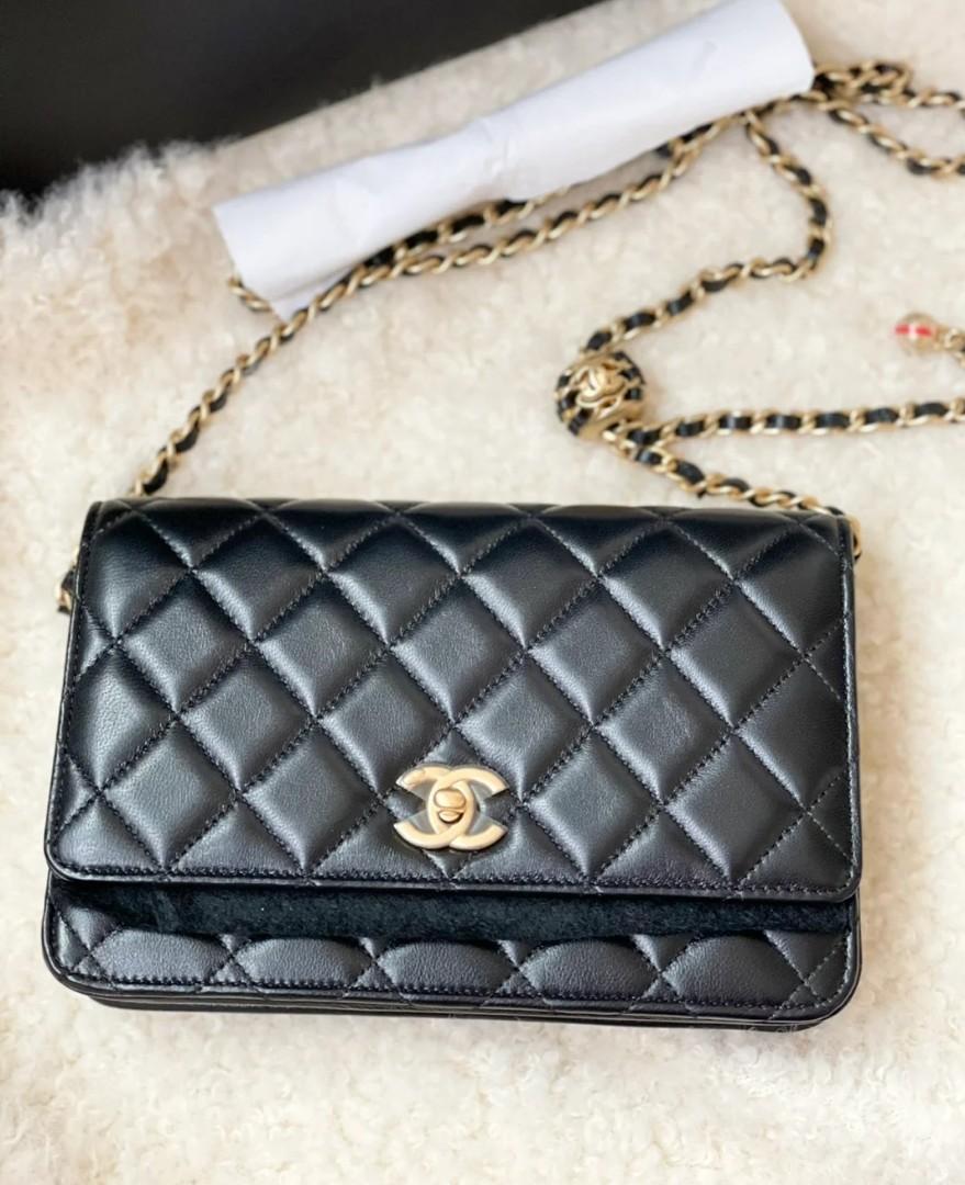 🔥Cheapest🔥Chanel 22S Pearl Crush Wallet on Chain WOC, Luxury