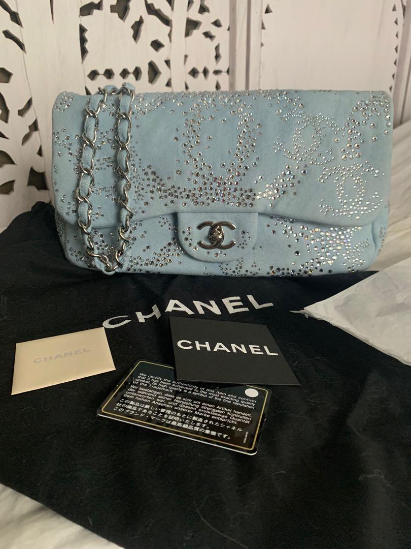 Chanel swarovski crystal outlet flap bag