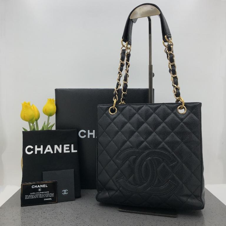 CHANEL 2008-2009 Petite Shopping Tote PST Black Caviar – AMORE