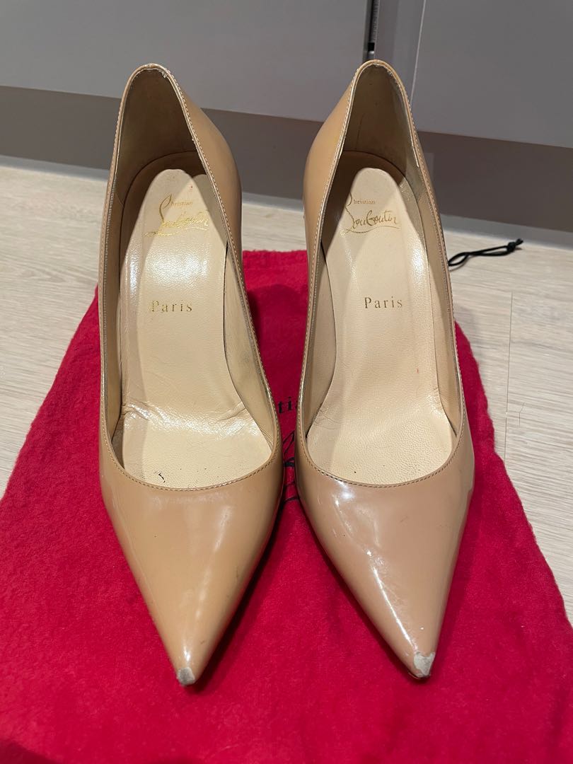 Christian Louboutin nude Heels size 37.5