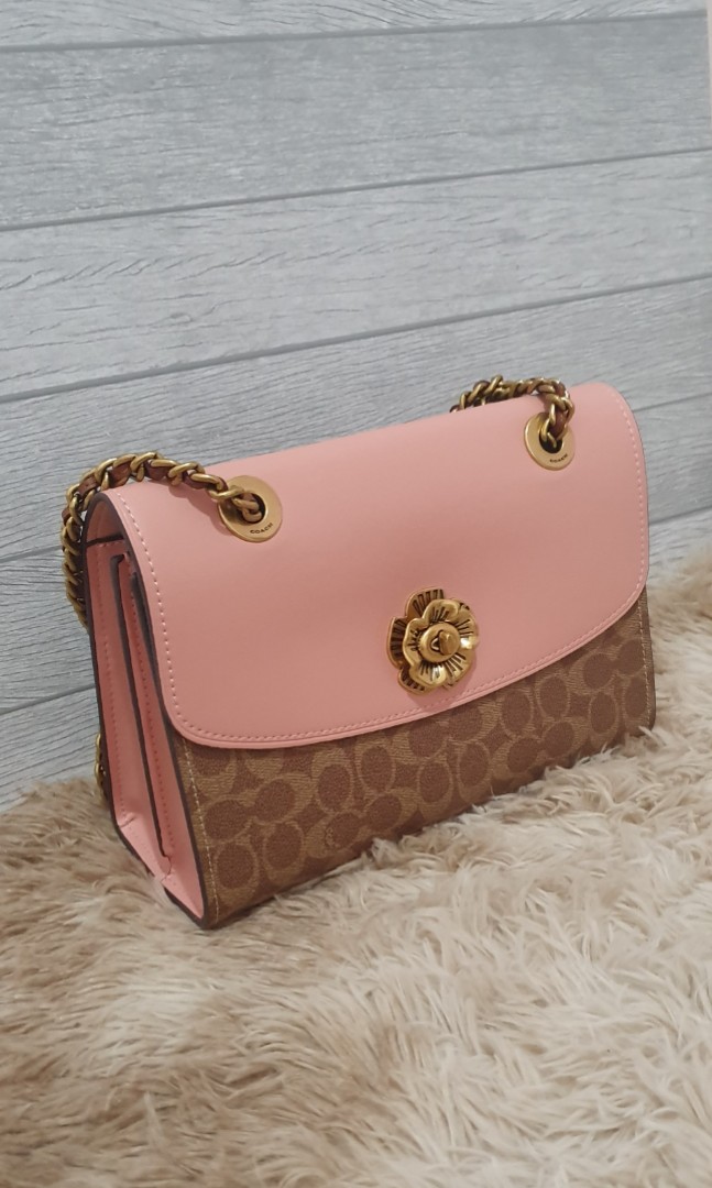 Coach Parker pink Barang Mewah Tas Dompet di Carousell