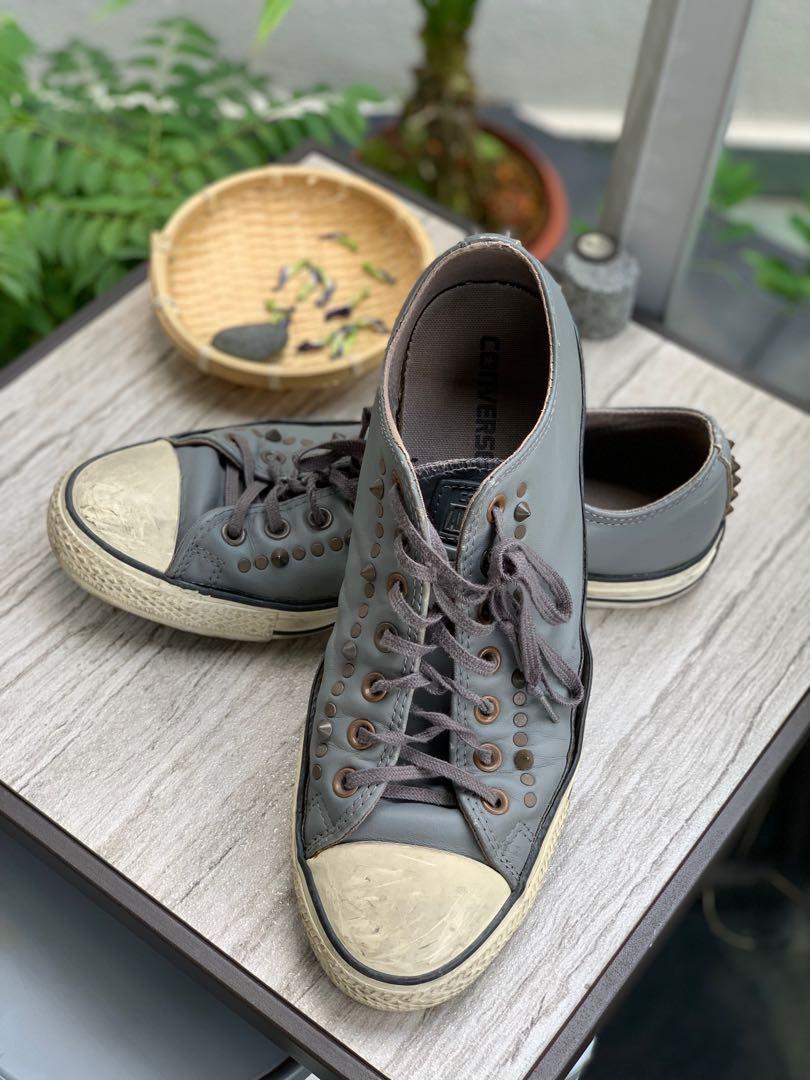 Converse leather hotsell studded