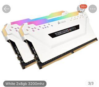 Corsair Vengeance RGB Pro White 16GB (2x8GB) RAM Sticks