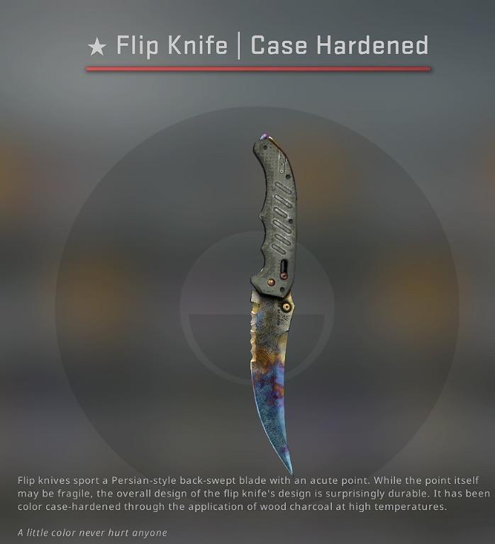 CSGO Flip Knife Case Hardened, Video Gaming, Gaming Accessories, In