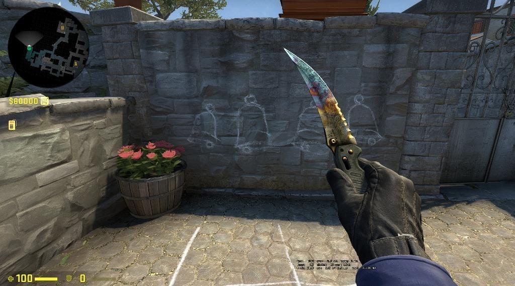 CSGO Flip Knife Case Hardened, Video Gaming, Gaming Accessories, In