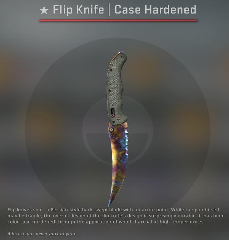 CSGO Flip Knife Case Hardened, Video Gaming, Gaming Accessories, In