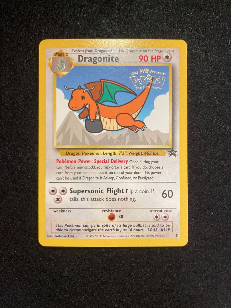 Dragonite Movie Promo Pokemon tcg, Hobbies & Toys, Toys & Games on