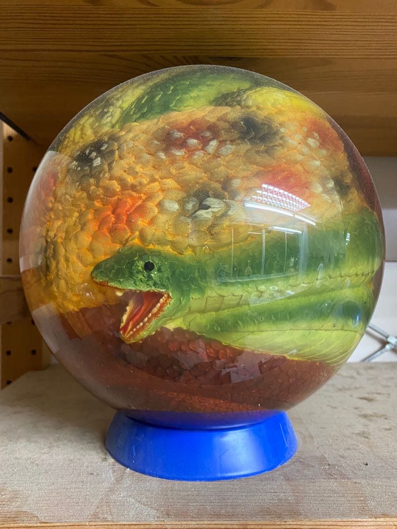 Ebonite 3 Snakes Clear Bowling Ball 14lbs (Undrilled), Sports Equipment