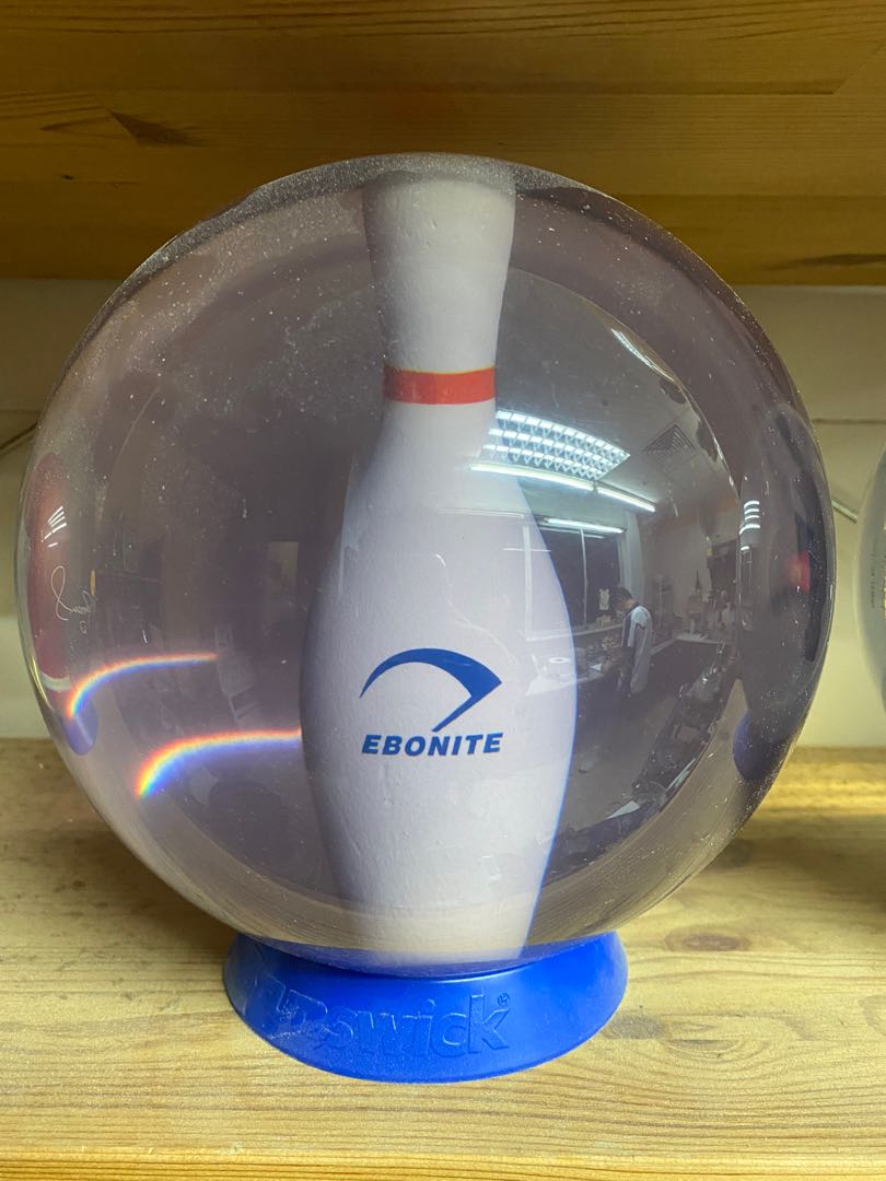 Ebonite Pin Clear Bowling Ball 14lbs (Undrilled), Sports Equipment, Sports & Games, Billiards